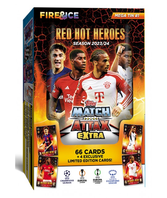 Topps Match Attax Extra Champions League 2023/2024 Mega Tin 1 RED HOT HEROES